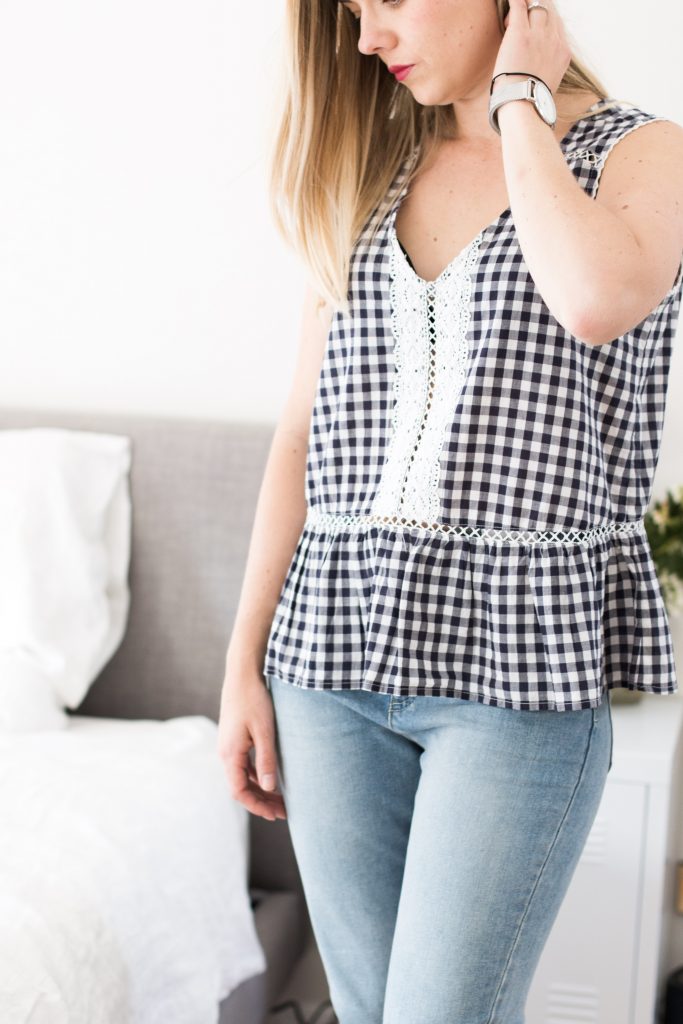 Marks and Spencer gingham top